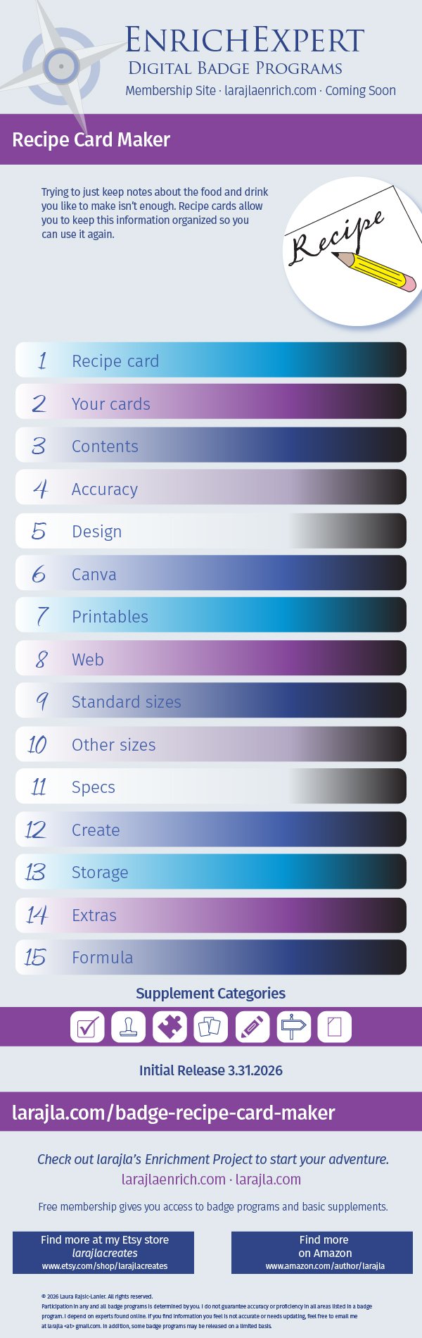 Badge: Recipe Card Maker
larajla creates
larajla.com